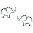 thumbnail image 3 of Bling Jewelry Womens Animal Lovers Good Luck Small Elephant Stud Earrings .925 Sterling Silver, 3 of 5