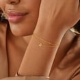thumbnail image 3 of Turandoss Dainty Charms 18K Real Gold Plated Initial A-Z Simple Layered Cute Bracelets Set for Women Girls Kid Jewelry Set Personalized Birthday Gifts for Women Teen Girl Toddler Fashion, 3 of 7