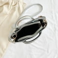 thumbnail image 3 of Bolso de hombro para mujer Bolso de hombro de PU con patrón de cocodrilo a la moda (Plata) Likrtyny Para Estrenar, 3 of 9