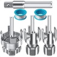 thumbnail image 1 of Kit de herramientas para roscar tuberías compatible con plástico PVC (1/2", 3/4", 1") y taladro., 1 of 5