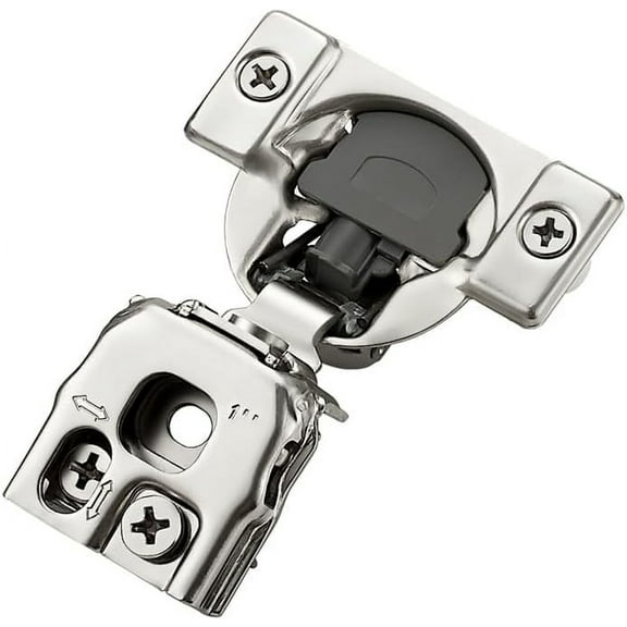 10 Pack 5 Pair 1 inch Overlay Soft Close Hinges for Kitchen Cabinet Hinges Satin Nickel Hidden Hinges Stainless Steel Concealed Hinge self Closing