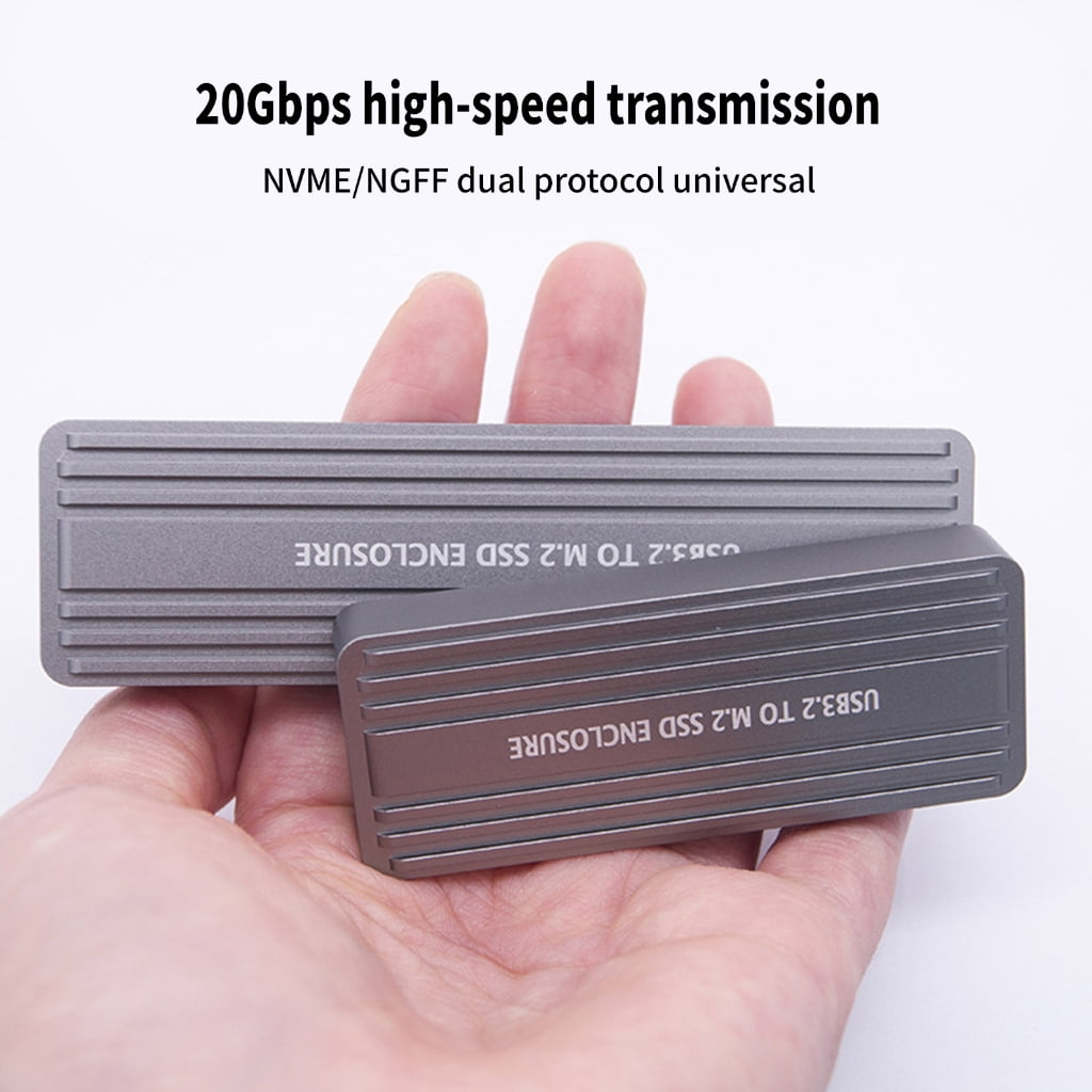 Zeiwohndc USB C M.2 SSD Enclosure For NVME And NGFF 2242 2280 SSDs, Aluminum Toolless
