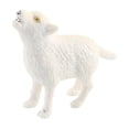 thumbnail image 5 of sunsanly White Wolf Model Vivid Look Simulated Wild Animal Miniature Figurine Ornament PVC Animal Figurine Mini TV Table Ornament Model Gift, 5 of 8