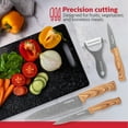 thumbnail image 5 of 6-Piece Knife Set – Stainless Steel Kitchen Knives with Wooden-Coated Handles, Non-Stick Coating, and Ceramic Peeler – Stylish & Versatile for Everyday Cooking, 5 of 8