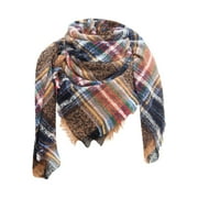 Kelon Under $5 Womens Long Plaid Blanket Scarf Chunky Oversized Winter Fall Warm Big Tartan Scarves Wrap Shawl Ladies Gifts