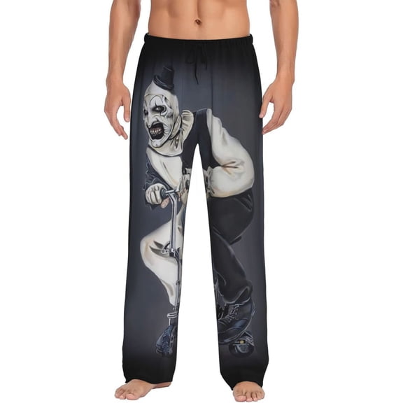 Terrifier Pajama Pants for Men, Super Soft All over Print Lounge Pants Sleepwear Bottom with Pockets Drawstring