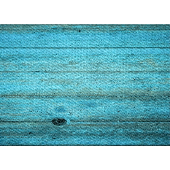 Ahgly Company Indoor Rectangle Patterned Bright Turquoise Blue Area Rugs, 6' x 9'