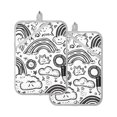 thumbnail image 7 of Yayeee Pot Holders Kitchen Heat Resistant with Pocket 7"x9.8" Cotton Oven Cooking Hot Pads, Rainbows, 7 of 7