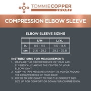 Tommie Copper Sport Spandex Compression Elbow Sleeve, Black, Adult Small/Medium, 1 Count per Pack