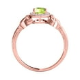 thumbnail image 4 of AoneJewelry Oval Shape Peridot and Diamond Ring In 10K Solid Rose, White & Yellow Gold, 4 of 5