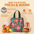 thumbnail image 5 of Pioneer Flower Floral Print Pattern Insulated Lunch Bag for Women & Adults,Large Portable Soft Cooler Lunch Bag,Thermal Food Storage Tote with Pearl Cotton,8.66L,8.75x5.75x9.5 Inch, 5 of 6