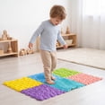 thumbnail image 2 of Gymax 6PCS Sensory Mats w/Rich Colors & Raised Patterns Game Mats for Kids & Adults Rainbow, 2 of 10
