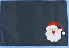 13.5 Red Santa Claus Pouch with Christmas Place Mats Set