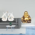 thumbnail image 2 of Estatuas de cisne, estatua de Buda, escultura de mesa de cisne de cerámica, estatua de Buda Bodhisattva para meditación, figuras de resina, ideal para, 2 of 8