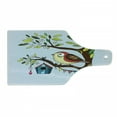 thumbnail image 1 of Birdhouse Cutting Board, Hand Drawn Flying Animal on Tree Colorful Doodle Design, Decorative Tempered Glass Cutting and Serving Board, in 3 Sizes, by Ambesonne, 1 of 2