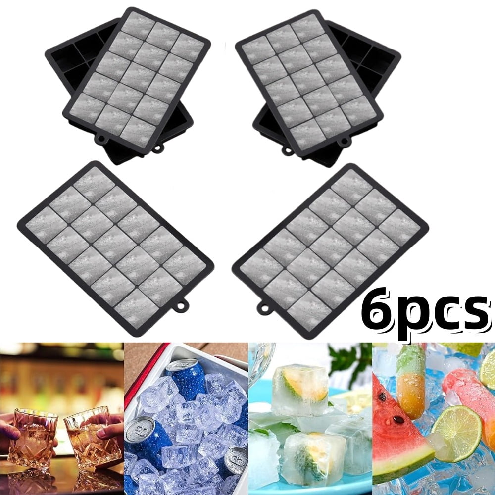 15-Cube Reusable Silicone Ice Tray with Lids & Grid Mold - Stackable Ice Maker, Easy-Release Square Ice Cubes for Cocktails, Whiskey, - Non-Stick Cube Molds (Compatible with Freezer)