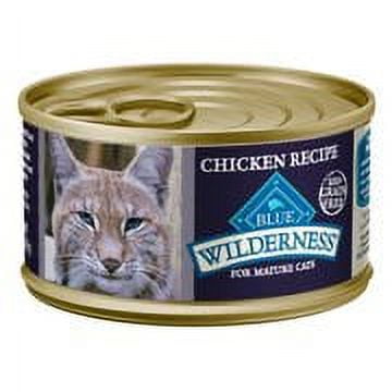 UPC: 0859610008971 | (24 Pack) Blue Buffalo Wilderness Chicken High Protein Grain Free Wet Cat Food 3 oz. Cans