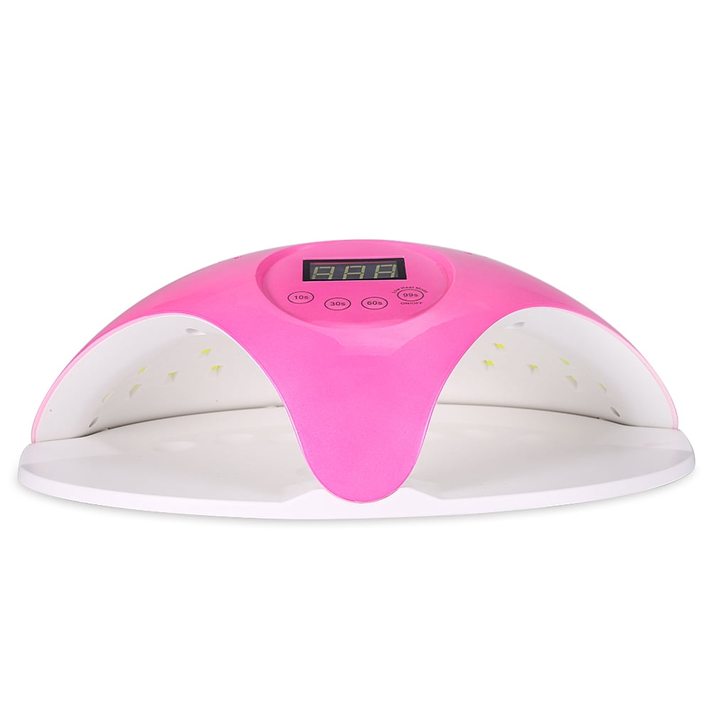 NFTIGB Professional 669 UV LED Nail Lamp Dryer Machine 48W for All Gel Polish Curing with Auto Smart Sensor, Fast Acting Rose Red US Plug (11.8 inches / 30 cm)