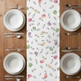thumbnail image 4 of Table Runner 90 Inches Long for Kitchen Dining, Easter Dresser Scarf Farmhouse, Dining Table Decorations for Wedding/Parties, Spring Watercolor Bunny Eggs Flower Black Plaid 13 x 90 In, 4 of 8