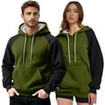 thumbnail image 4 of Coorders Womens Fleece Full Zip Hoodie, Unisex Sherpa Heavyweight Warm Sweatshirt Jacket with Pockets ,Plus Green,Size XXXL, 4 of 8