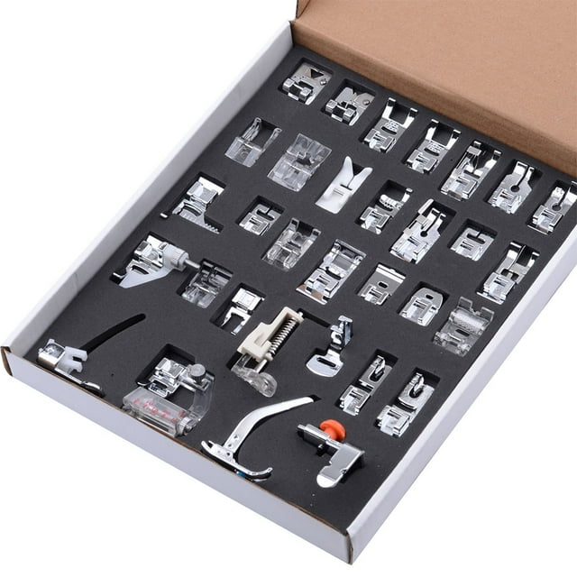 Youkk 32 Pcs/set Sewing Machine Presser Foot Domestic Sewing sewing machine presser foot Machine Feet Assorted Kit Replacement for Brother