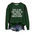 thumbnail image 1 of Chandails en Molleton à Col Rond pour Femmes Manches Longues Imprimé Graphique Lettre Chandail Sans Capuche Haut Blouse T-Shirt Coloré Shorts pour Dames Tenues 2t Fermeture à Glissière Chandail à Capuchon Chandail en Molleton Fille Chandail en Molleton Festif pour Femmes, 1 of 4