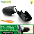 thumbnail image 2 of Black Pre-LCI-Side Rearview Mirror Cap Wing Mirror Cover Fit For BMW E90 E91 2005-2011 E92 E93 2006-2013 E81 E82 E88 E87 E88 Car Accessories, 2 of 7