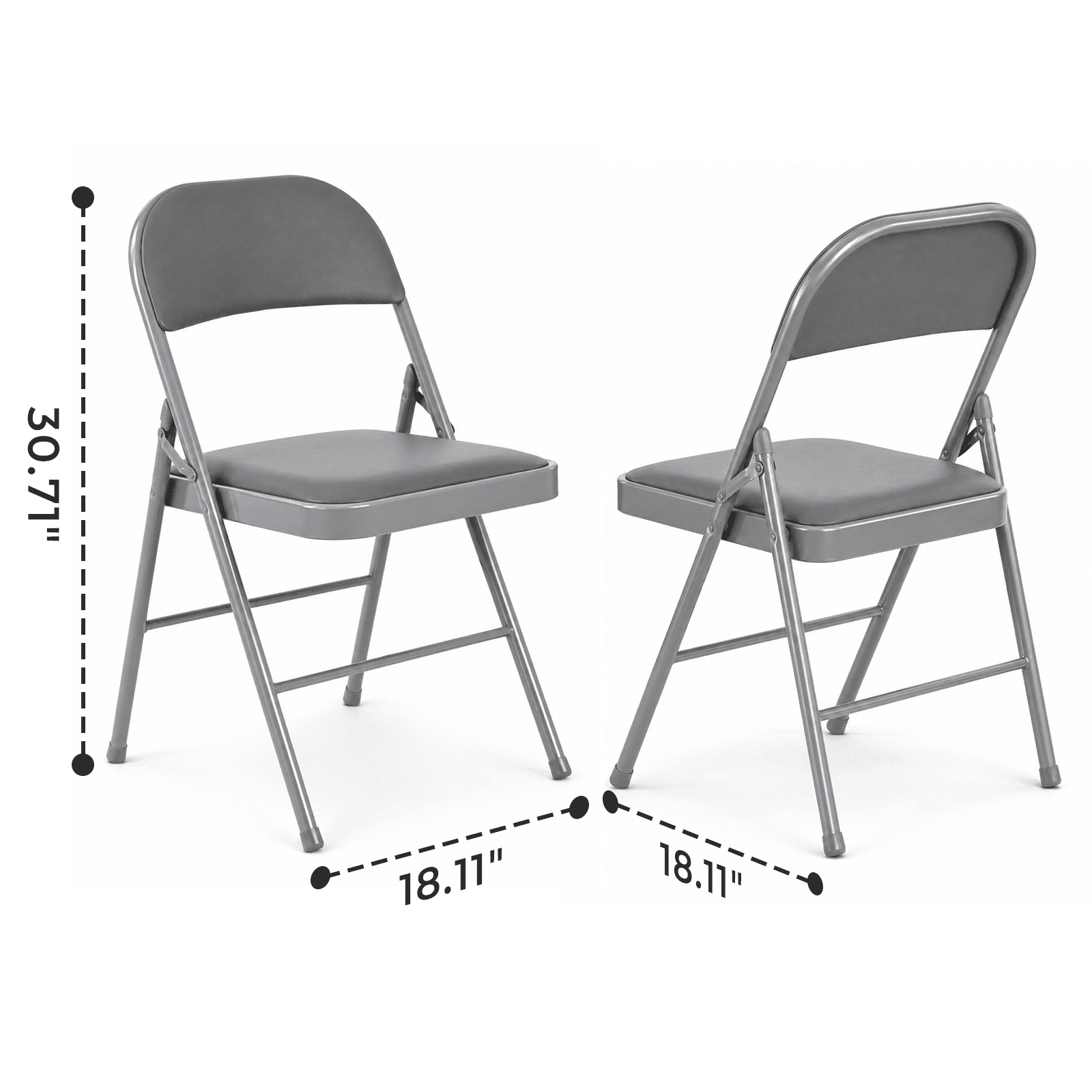 Alvantor 2 Pack/ 4 Pack Folding Chair, with Padded Cushion and Back - PU Leather Stackable Portable Dining Chairs Set, for Home and Office, Conference, Wedding, Party, Patio