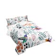 thumbnail image 2 of Hummingbird Bedding Set,Cartoon Hummingbird Comforter Set Queen,Cute Love Heart Leaf Floral Comforter Set ,Paw Print Animals Quilt Duvet Insert with 2 Pillow Cases, 2 of 6