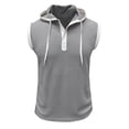 thumbnail image 1 of Men's Training Vest for Gym and Fitness Performance Vest with Hooded Design for Summer Running and Workout, 1 of 7