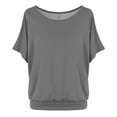 thumbnail image 1 of Women's Oversized T Shirt with Batwing Sleeves Short Sleeve Tops, 1 of 4