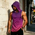 thumbnail image 5 of LNZGNM Men's UPF 50+ Short Sleeve Sun Hoodie – Quick-Dry Rash Guard for Fishing & Hiking, Lightweight Athletic Workout Top,Purple(XXXXXL), 5 of 7