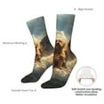 thumbnail image 4 of Bingfone Compression Socks for Women and Men Long Socks for Running Athletic Cycling Nurse- Cloud Rainbow Winged Dog, 4 of 6