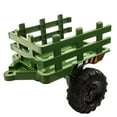 thumbnail image 5 of Topcobe 12V Battery-Powered Toy Tractor with Trailer and 35W Dual Motors, 3-Gear-Shift Ground Loader Ride On with LED Lights and USB Audio Functions, Dark Green, 5 of 13