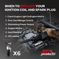 thumbnail image 6 of Set of 6 ISA Ignition Coils For Chevy GMC Isuzu Hummer Saab Buick Trailblazer Envoy Rainer Colorado Canyon Ascender i-280 i-290 i-350 9-7x H3 4.2L Replacement for UF303 C1395, 6 of 8