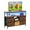 Brown-4, variant on Simenmax 5 Fabric Drawer Dresser TV Stand for Bedroom, Entertainment Center for 45 Inch TV with Storage Drawer Unit, Open Shelf, Adjustable Feet, Living Room, Black