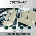 thumbnail image 2 of For 2017-2024 Tesla Model 3 FH Group Neoprene Waterproof Custom Fit Car Seat Covers Solid Beige - Full Set, 2 of 10