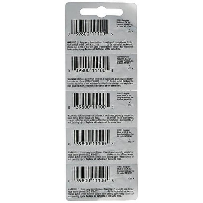Energizer 357/303 Button Batteries, High Energy Density, 10 Pack