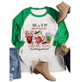 thumbnail image 4 of Anbech Christmas 3/4 Sleeve T Shirts for Women Shirt Merry Christmas Tees Funny Christmas Snowflake Graphic Shirts Baseball Tee Tops, 4 of 4
