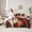 Wheat Red, variant on Homewish Vintage Cola Bottles Bedding Comforter Set 7pcs for Kid, Cool Summer King Bedding Sets, Old Fashion Style Reversible Bed Sheets, Super Cozy Room Decor