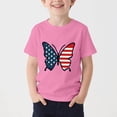 thumbnail image 2 of FAVIPT Girls 4th of July Top Summer 250 Years Boys American Flag Shirt Red White Blue Tshirt Independence Day Tee Shirt Pink,9-10Years, 2 of 6