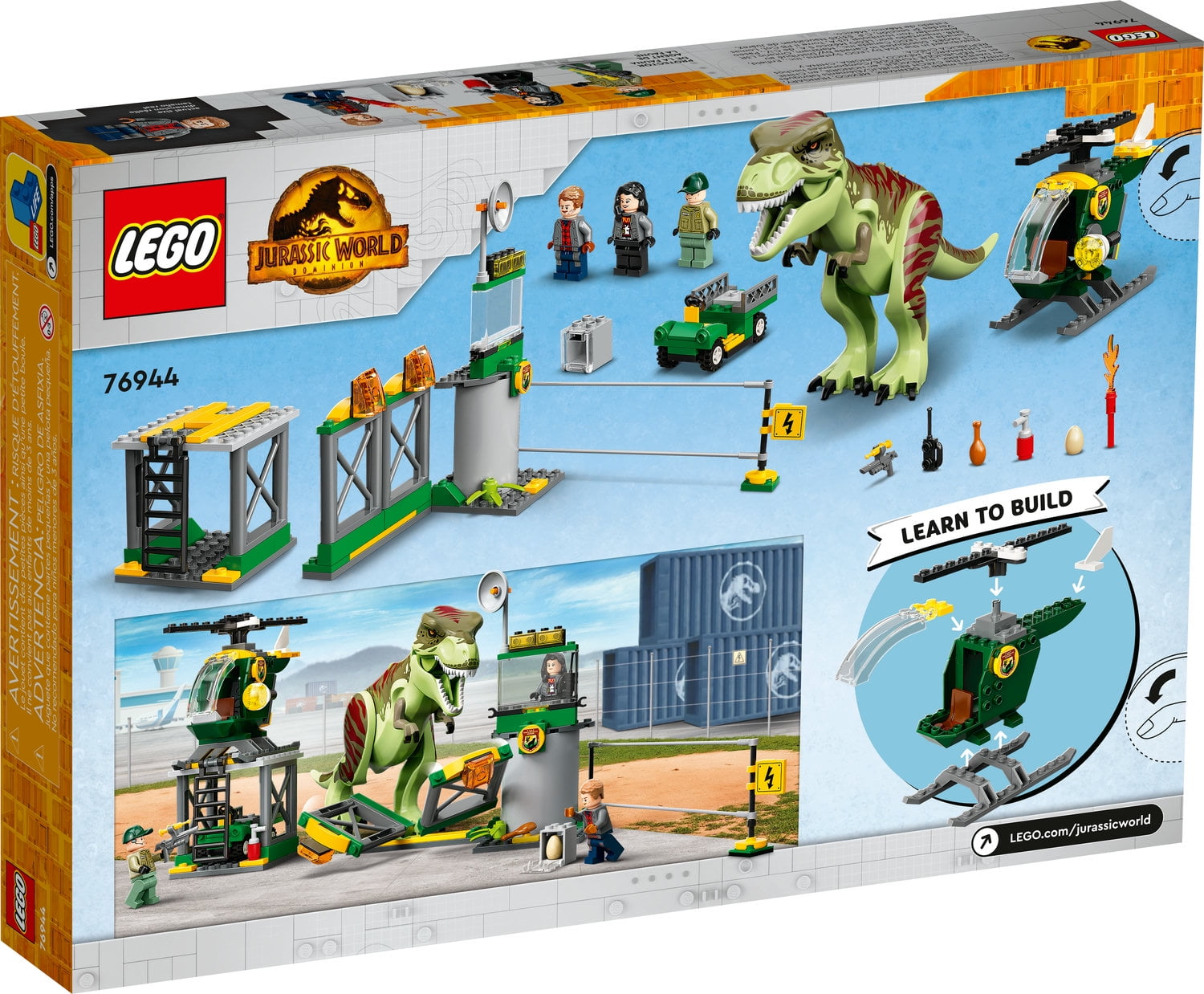 LEGO Jurassic World T. rex Dinosaur Breakout 76944 Building Toy Set (140 Pieces)