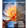 thumbnail image 2 of Ultra Short Throw Projector, 8K Support Smart Projector Electric Focus with Bluetooth and WiFi 6, 200" Screen Portable Projector, 2 x 8W Stereo Speakers for Home Theater, 2 of 8