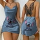 thumbnail image 3 of Vestido corto de fiesta con lazo para mujer, falda de pijama de punto de Disney, superficie de satén, encaje Sexy, Espalda descubierta, 2024, 3 of 3