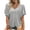 Gray #1, variant on Women Short Sleeve Cropped T-Shirts V Neck Loose Fit Crop Tops Summer Casual Drop Shoulder Basic Tees Y2k Clothes Red S