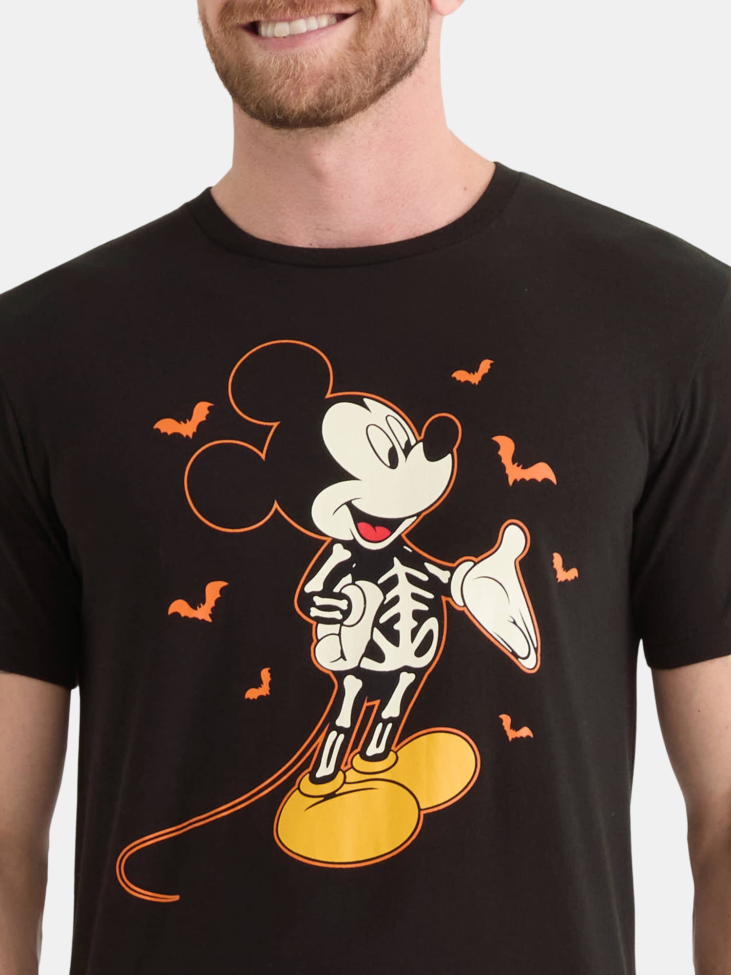 Mickey Mouse Men's and Big Men's Halloween Graphic Tee with Short Sleeves, Sizes XS-3XL