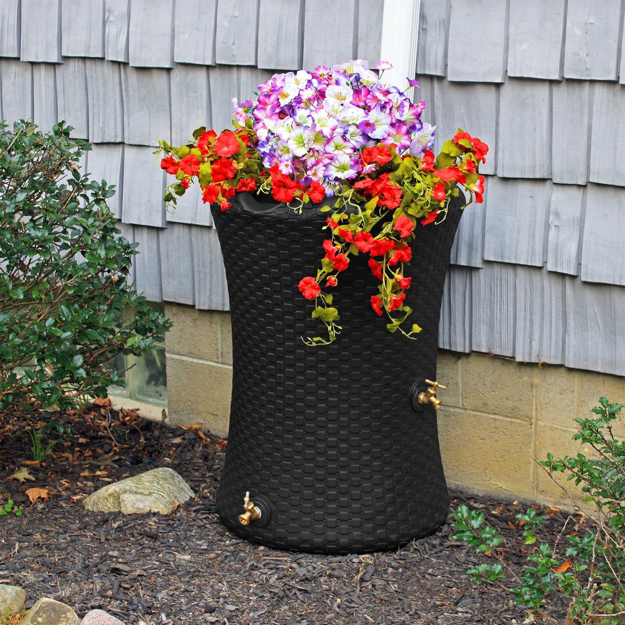 Good Ideas Impressions 50-Gallon Nantucket Rain Saver, Black (3 Pack)