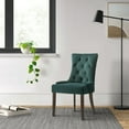 thumbnail image 6 of Esme 24 Inch Solid Wood Dining Chair, Velvet, Tufted, Set of 2, Green - Saltoro Sherpi, 6 of 6