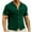 Green, variant on WREESH Men's Business Casual Button Down Shirts Knitwear Woolen Shirt with Pocket, Short Sleeve Solid Color White