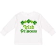 thumbnail image 3 of Inktastic Irish Princess (clover) Girls Long Sleeve Toddler T-Shirt, 3 of 5
